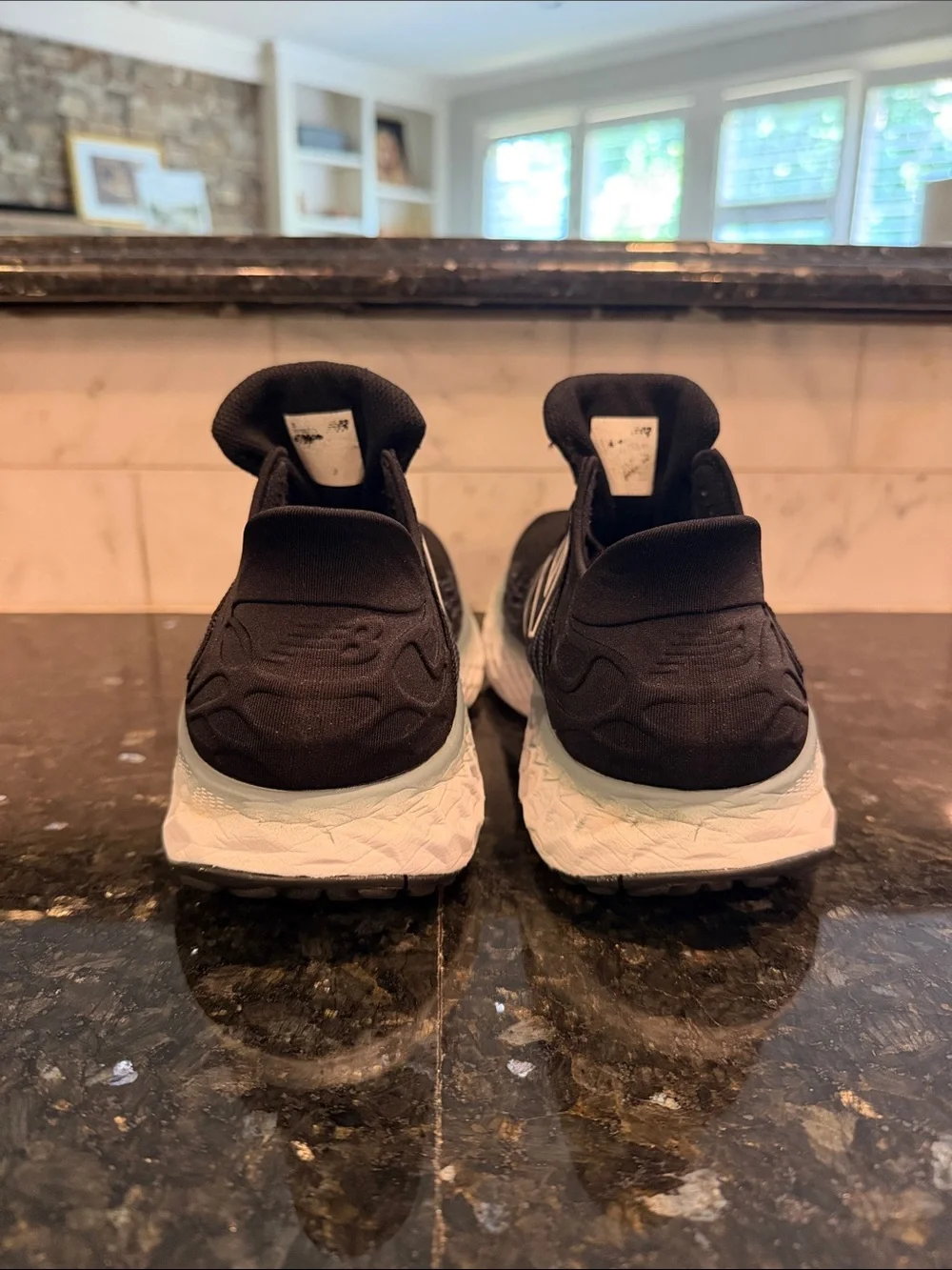 New Balance Black and White Fresh Foam 1080 Running Sneakers